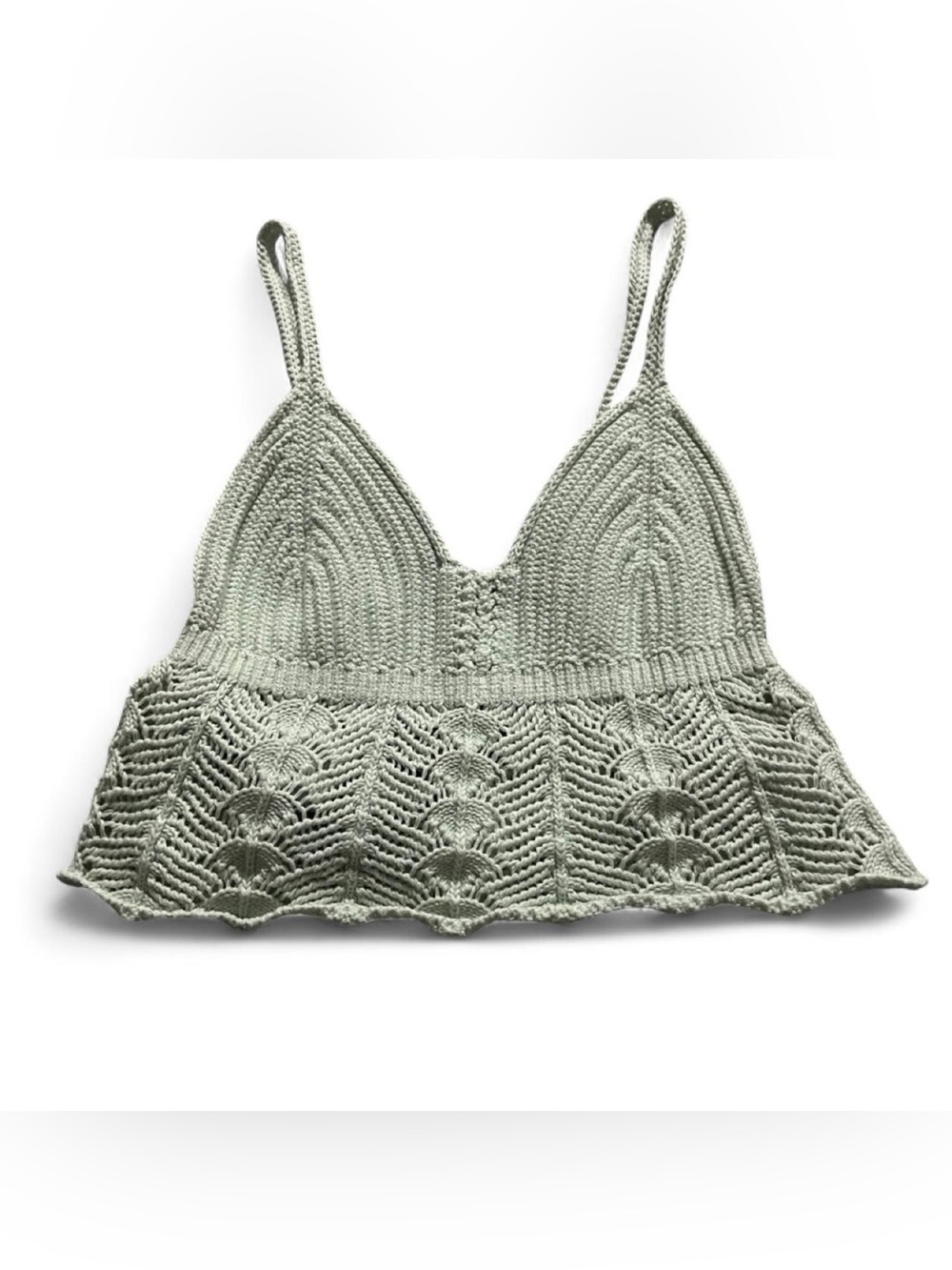 Forever 21 - Mint Green Crocheted Crop Top
